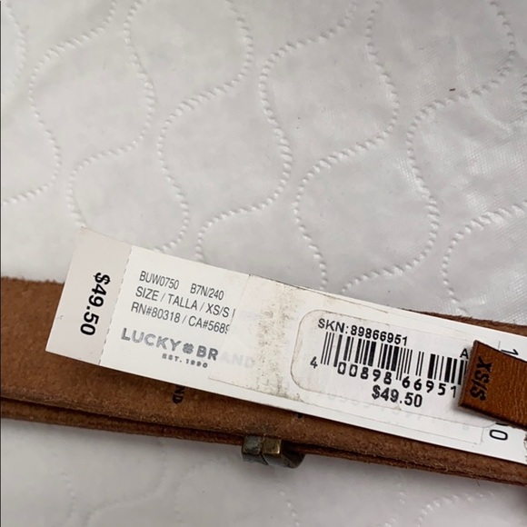 Lucky Brand brown leather adjustable belt xs/s main image 6